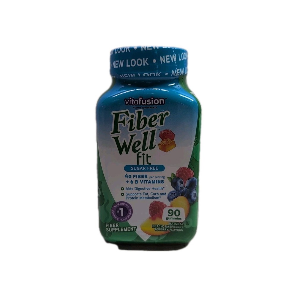 Vitafusion Fiber Well Fit Sugar Free Digestive Health 90 Gummies Exp: 01/2026