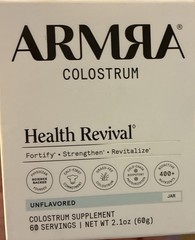 ARMRA Colostrum Health Revival Unflavored 60 Servings 2.1 oz NEW Sealed