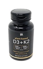 Sports Research Vitamin D3 K2 with 5000iu of Plant-Based D3 & 100mcg of Vitamin