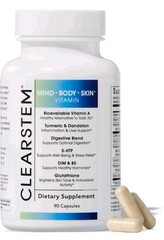 CLEARSTEM – MIND, BODY, SKIN Hormonal Acne Supplement 5-HTP Natural DIM 90 Count