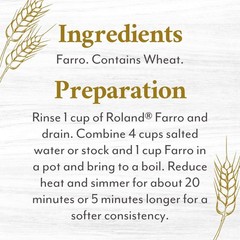 Roland Foods Pearled Italian Farro, 3 Pound (Pack of 1), Light Brown