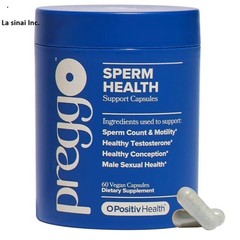 Preggo Sperm Health Capsules for Men for Sperm Count and Motility, 60 Vegan Caps
