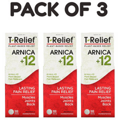 MediNatura T‑Relief Arnica – Natural Pain Support – 100 Tablets – Pack of 3