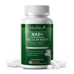 NAD+ Supplement with Resveratrol Support Cellular Health, Energy & Anti Aging