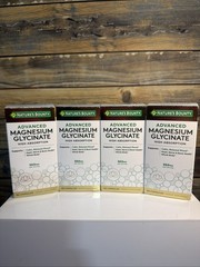 Nature’s Bounty Magnesium Glycinate 360mg (4 Bottle Lot) 360 capsules total