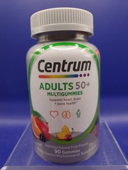 Centrum Adults 50+ MultiGummies Multivitamin Heart Brain Bone Health 90Ct 03/27