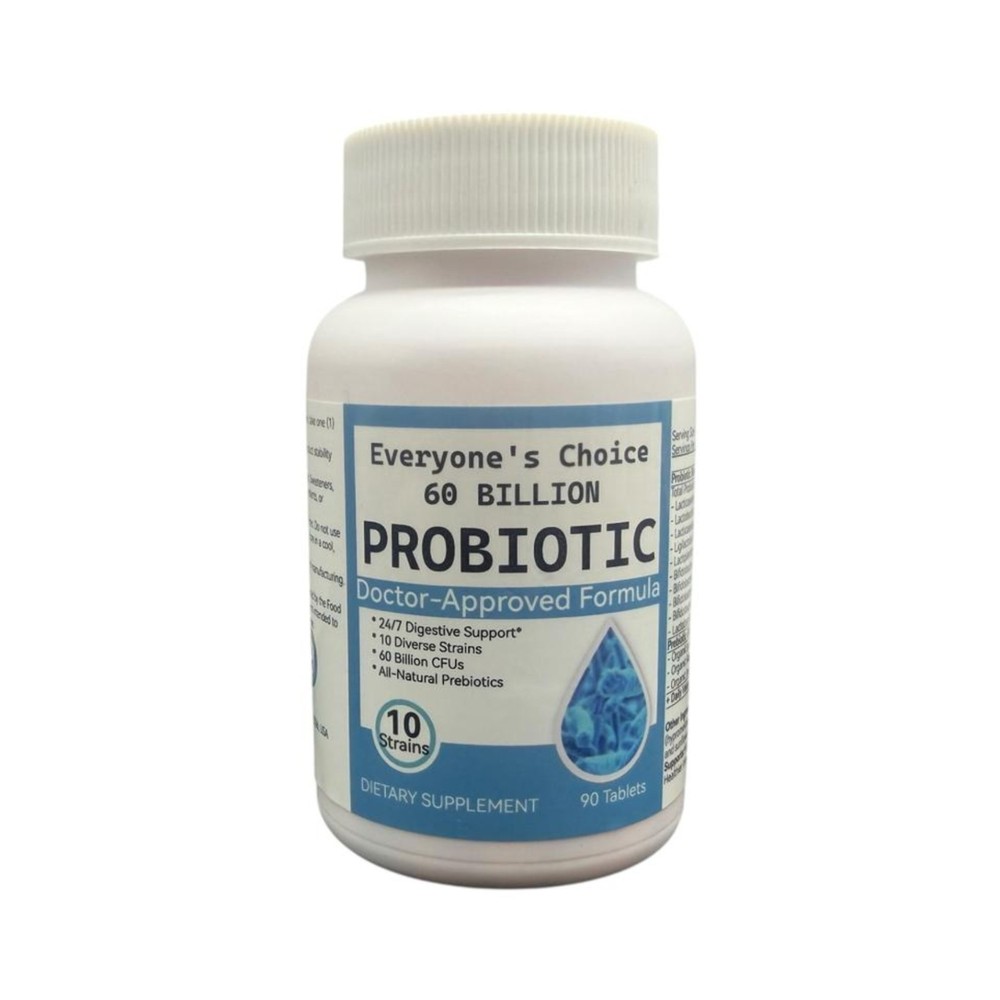 Everyone’s Choice 60B CFU Probiotic 10 Strains 90 Tabs Compare Physicians 01/27