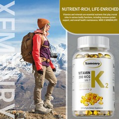 Vitamin K2 (MK7) 200mcg – with Coconut Oi, Supports Bone & Heart Health