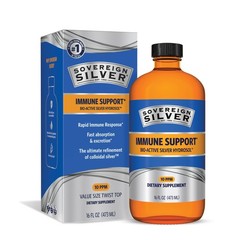 Sovereign Silver Immune Support – Colloidal 16 Fl Oz (Pack of 1), Brown