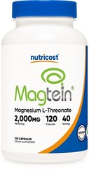 Nutricost Magnesium L-Threonate As Magtein® 2000mg, 120 Capsules, 40 Servings