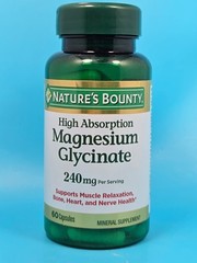 Nature’s Bounty High Absorption Magnesium Glycinate 240mg 60 Caps Exp 02/2029+