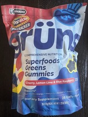 Grüns Superfoods Gummies – Firecracker Popsicle Flavor – 28 Daily Packs – New