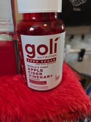 Goli Nutrition Zero Sugar Apple Cider Vinegar Sugar Free Gummies 60 Exp 06/2027