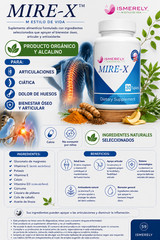Ismerely 2 pack Mire-x 60 caps; dolor de articulaciones,ciatica, rodillas,cadera