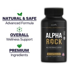(5 Pack) Alpha Rock Advanced Male Healt Support VItamin AlphaRock Capsules