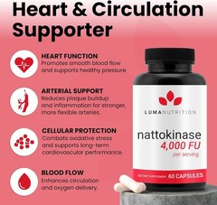 Nattokinase Supplement – Natto 4000 FU Per Serving, Premium Heart Health Supp…