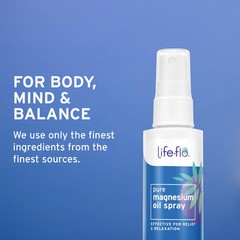 Life Flo Pure Magnesium Spray 2 Oz Muscle Relaxation Calm Bath Oil