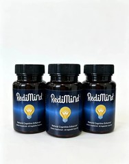 3 Pack RediMind 30 Capsules Natural Focus Memory Brain Supplement