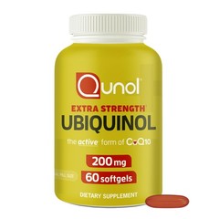 Qunol 200mg Ubiquinol, Powerful Antioxidant for 60 Count (Pack of 1), Red