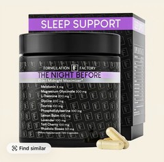 The Night Before Magnesium Glycinate Sleep Aid, 10-in-1 Sleep Supplement with…