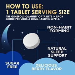 Melatonin 10mg Tablets Extra Strength Sugar Free Sleep Support for Adults