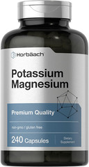 Potassium Magnesium Supplement, 240 Capsules, Non-GMO & Gluten Free, by Horbaach