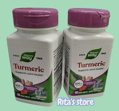2 PACK Nature’s Way Turmeric Joint Health 500 mg (60+ 60 Tablets ) EXP. 02/2029