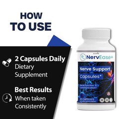 (2 Pack) Nervease Advanced Nerve Support Strength Formula Nerve Ease Capsules