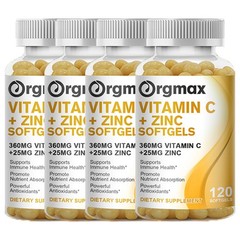 Vitamin C &Zinc Complex Supplement – Immune Support,Skin Health-120 Softgel