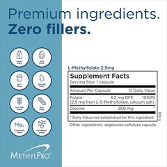 MethylPro L-Methylfolate 2.5mg 30 Capsules Dietary Supplement–FREE SHIPPING!