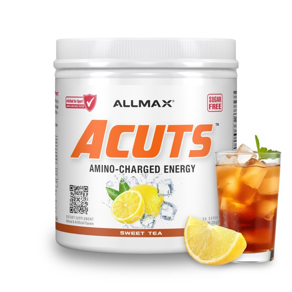 ALLMAX ACUTS Amino Energy Powder, 30 Servings, Sweet Tea