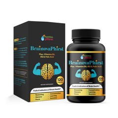 BrainovaPhirst Brain Support Supplement – Memory, Focus & Clarity – 120 Caps