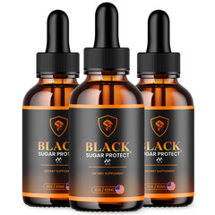 (3 Pack) Black Sugar Protect Drops Advance Blood Support Formula 90 Servings