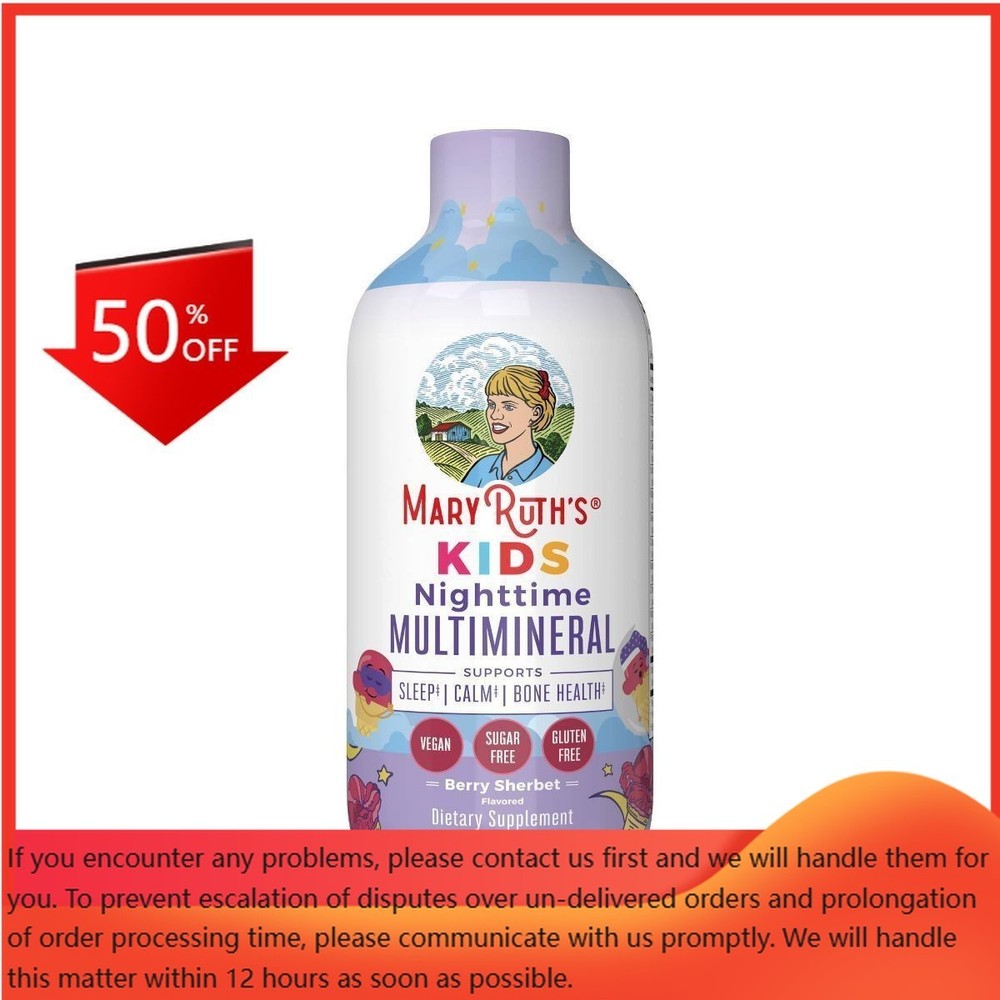 MaryRuth’s Kids’ Nighttime Vegan Multimineral Liquid – 15.2oz: Sugar-Free