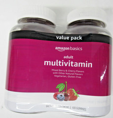 2x Amazon Basics Adult Gummy Multivitamin Mixed Berry + Cherry 150 ct/ea
