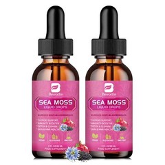 B BEWORTHS Sea Moss Liquid Drops – Black Seed Oil & Irish Sea Moss Gel with B…