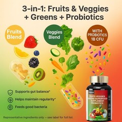 Organic Greens Superfood Tablets 3 PACKS – Greens, Fruits & Veggies for EVERYONE