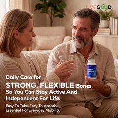 LiveGood Osteo Complete Advanced Bone Support Formula (120 Veggie Capsules)