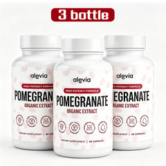 3 Pack – Alevia Pomegranate Capsules 60ct Organic Extract Antioxidant -US Stock