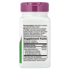 2 pack Nature’s Way, Ginkgo, Standardized Extract, 60 Vegan Capsules