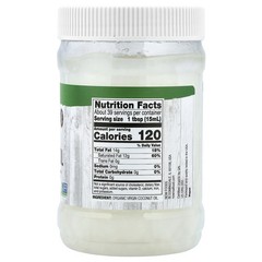 Now Foods Real Food Organic Virgin Coconut Oil 20 fl oz 591 ml All-Natural,
