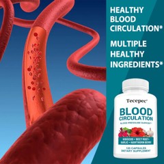 Blood Circulation Health Heart Blood Vessels Artery Circulation Flow 120 Pills