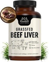 Lonvera Grass Fed Beef Liver Capsules | Dessicated Liver Supplement | Freeze