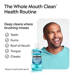Listerine Ultraclean Oral Care Antiseptic 33.8 Fl Oz (Pack of 1), Cool Mint