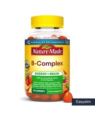 Vitamin B Complex Gummies Peach Flavor 60 Count 60 Day Supply 1/28