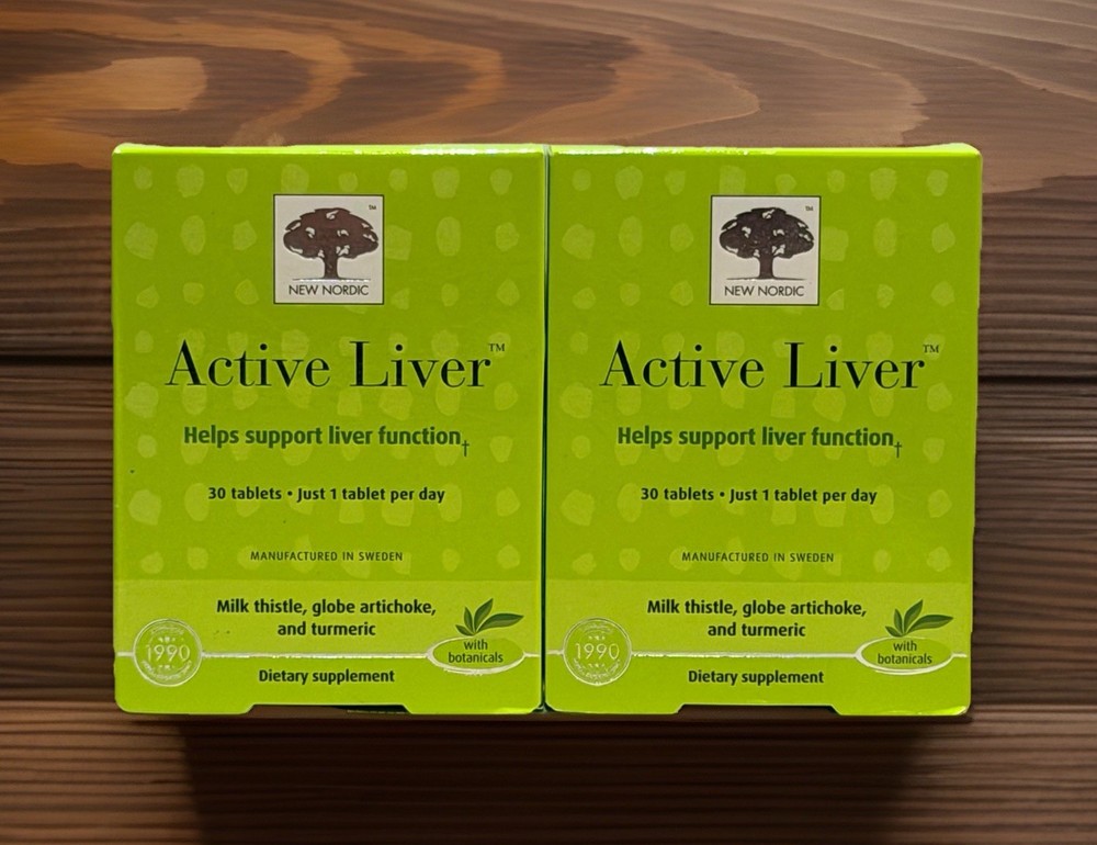2 Pack Nordic Active Liver 30 Tablets Per Box 60 Total Tablets. Sealed Exp 05/28