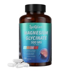 Magnesium Glycinate 500mg 240 Capsules For Sleep Stress Relief Support Bone Lot