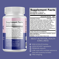 CELL TOX-Digestive Support- 2 Bottles- 120 Capsules