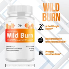 (1 Pack) Wild Burn Advanced Weight Management Health Formula Wildburn 60 Caps