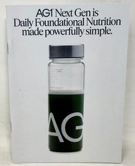 New AG1 Green Drink Next Generation Gen Nutrition 15-Page Book Booklet Pamphlet